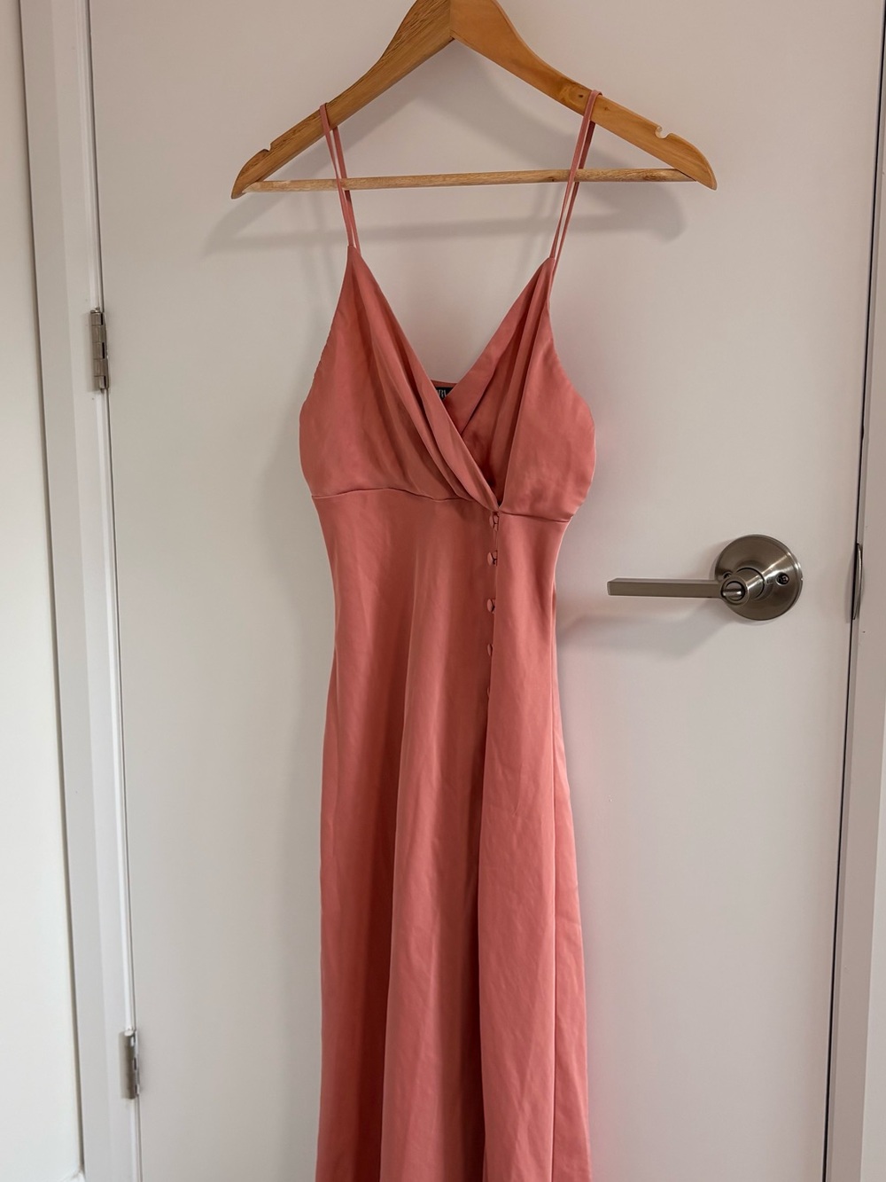 Zara Dusty Rose Midi Slip Dress